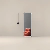 Luminous frame mirror red abstract art seat home decoration mirror creative seating furniture details Picture